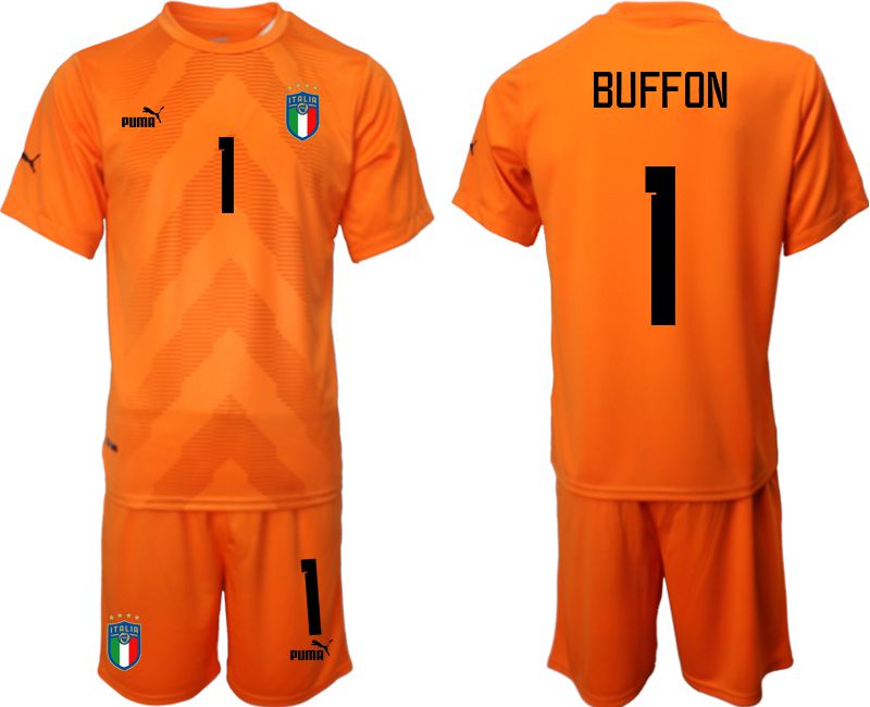Men 2022 World Cup National Team Italy orange goalkeeper 1 Soccer Jerseys